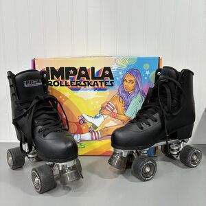 Impala Quad Roller Skates Womens 9/Mens 7 Black Vegan Retro Disco Outdoor